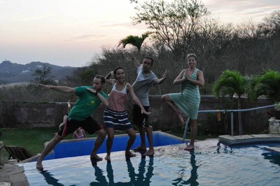 Com a Carol e o Alexis em San Juan del Sur, na Nicarágua